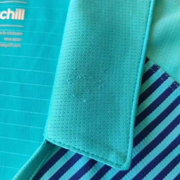 Adidas Climachill striped golf shirt sz XL - Picture 9 of 12